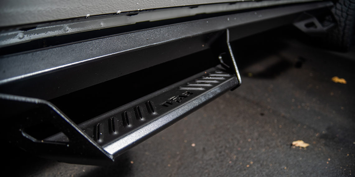 2019 Toyota Tundra Blackout Build N-Fab Steps close up