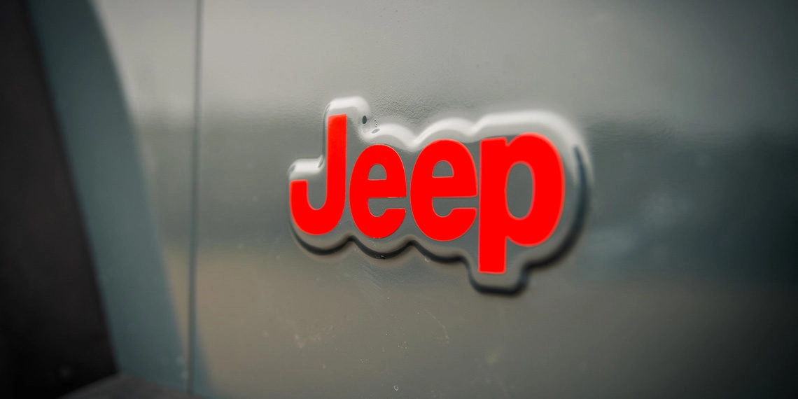 2003 Jeep Wrangler TJ Restoration Build Jeep logo in red 2