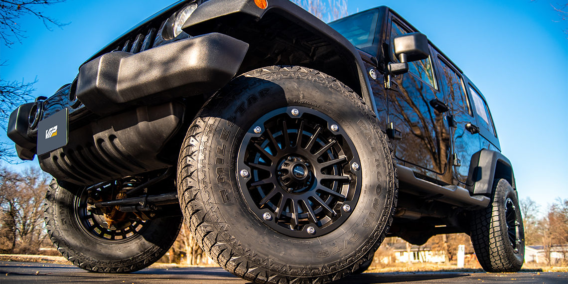 2015 Jeep Wrangler JK Blackout Build Angled Vision Wheel