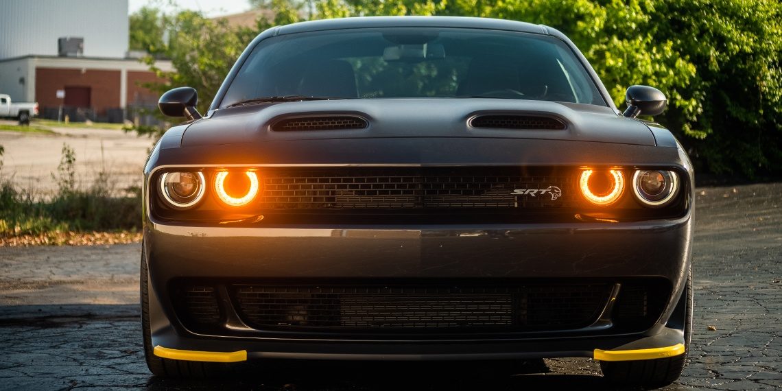 2020 Dodge Challenger SRT8 Hood Wrap front drl lights