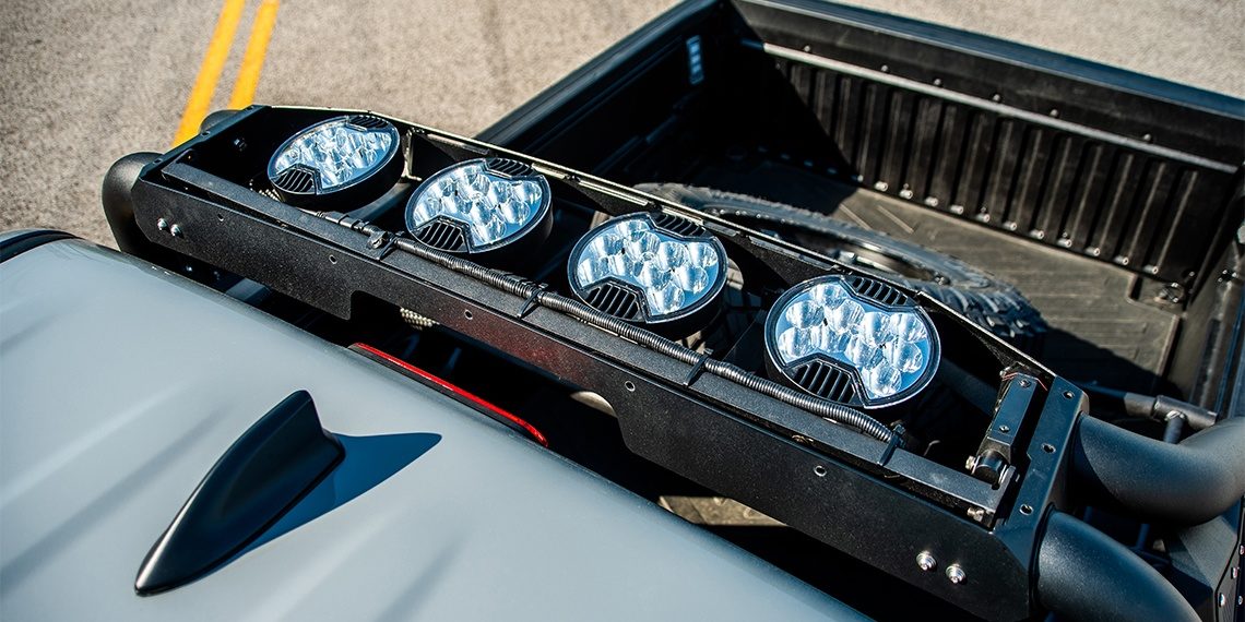 2020 Toyota Tacoma TRD Offroad Build go Rhino Rear Lighting Down