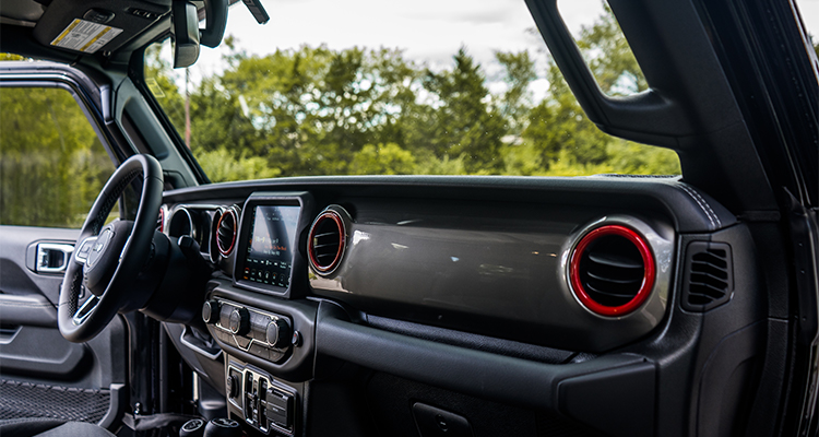 2020 Jeep Wrangler Sahara Red Accent Build Red Bezels
