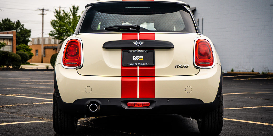 2021 Mini Cooper Iconic Indy Racing Stripes Build Rear hero 2