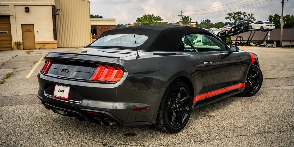 2020 Ford Mustang GT Red Accent Build Rear Hero