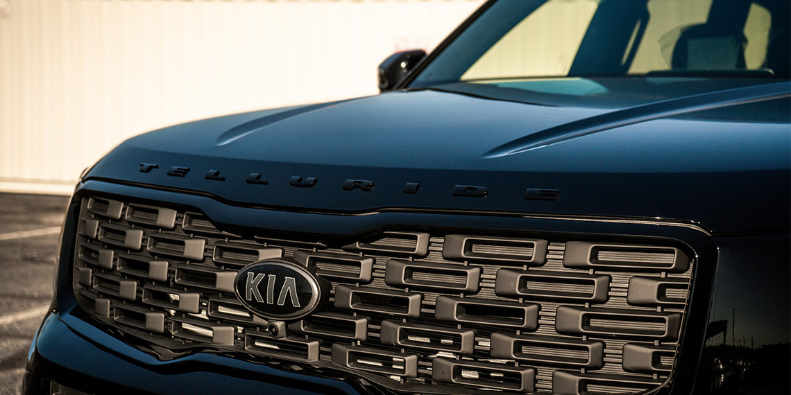 2021 Kia Telluride SX Nightfall Edition Build Front Badges