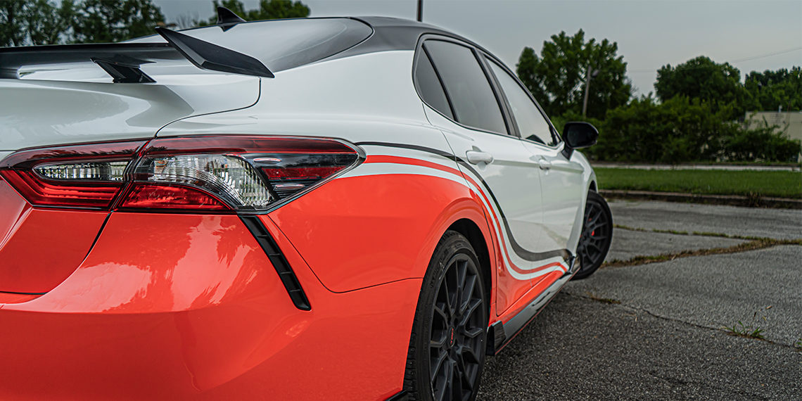 2021 Toyota Camry TRD Custom Racing Stripes Close Up