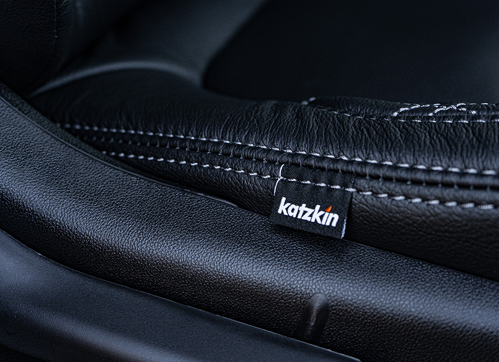 Katzkin leather close-up.