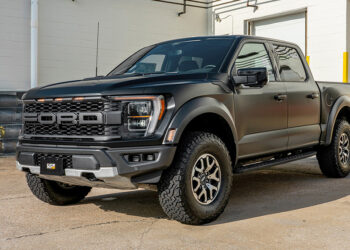 2022 Ford F-150 Raptor Satin Black Color Change Wrap