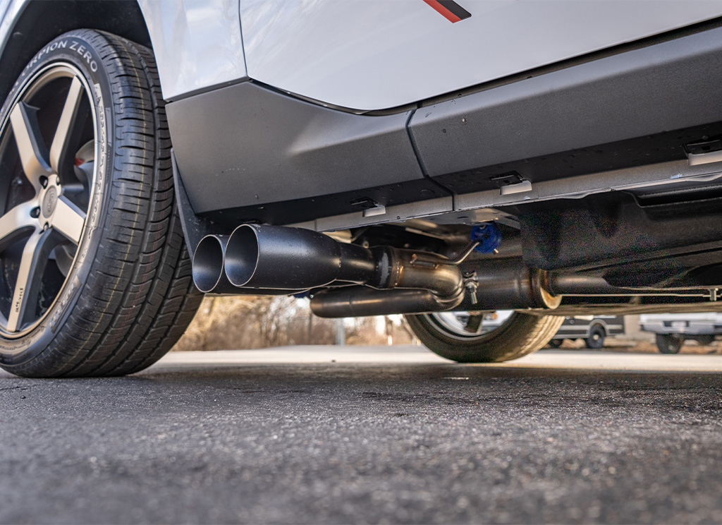 
Magnaflow dual performance exhaust system on a lowered Maverick