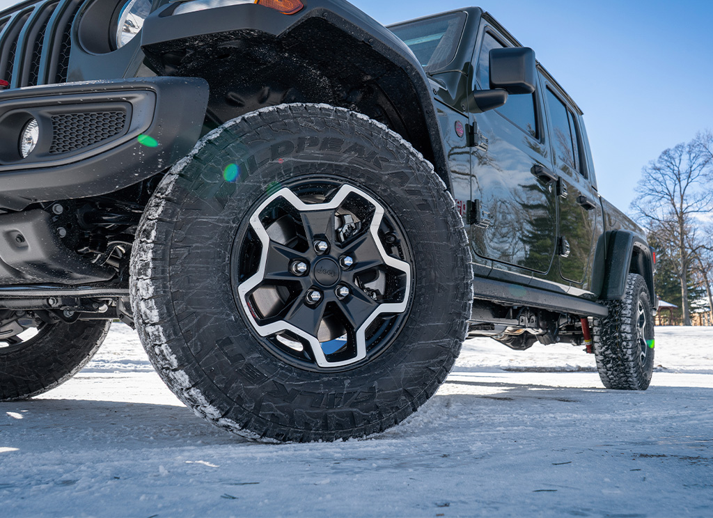 Jeep Gladiator Rubicon with factory wheels and tires