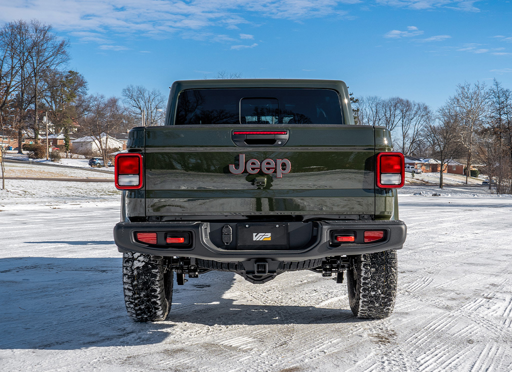 Factory rear bumper of the Jeep Gladiator