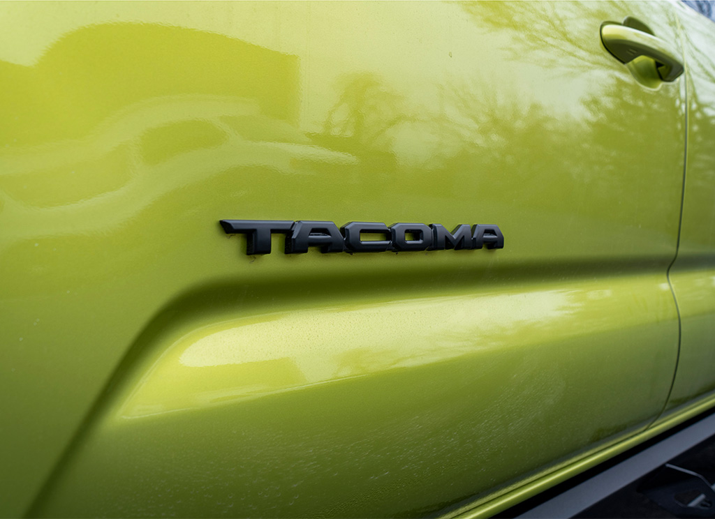 2023 Toyota Tacoma black emblem overlay