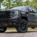 Blackout 2024 GMC Sierra 1500 Denali Ultimate trim edition with a satin black wrap.