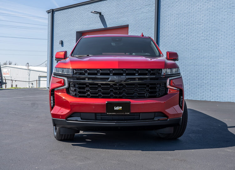 Radiant Red 2023 Chevy Tahoe With Chrome Delete Trim – VIP Auto ...