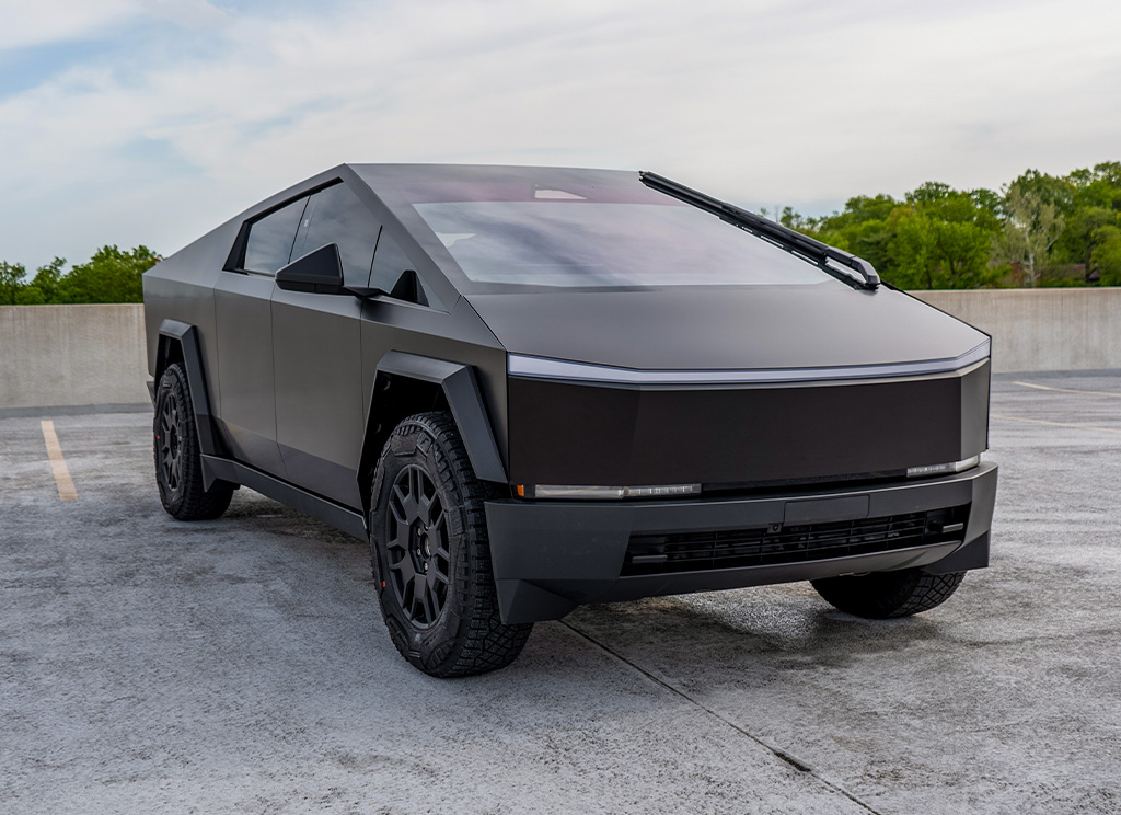 Black Tesla Cybertruck custom build.