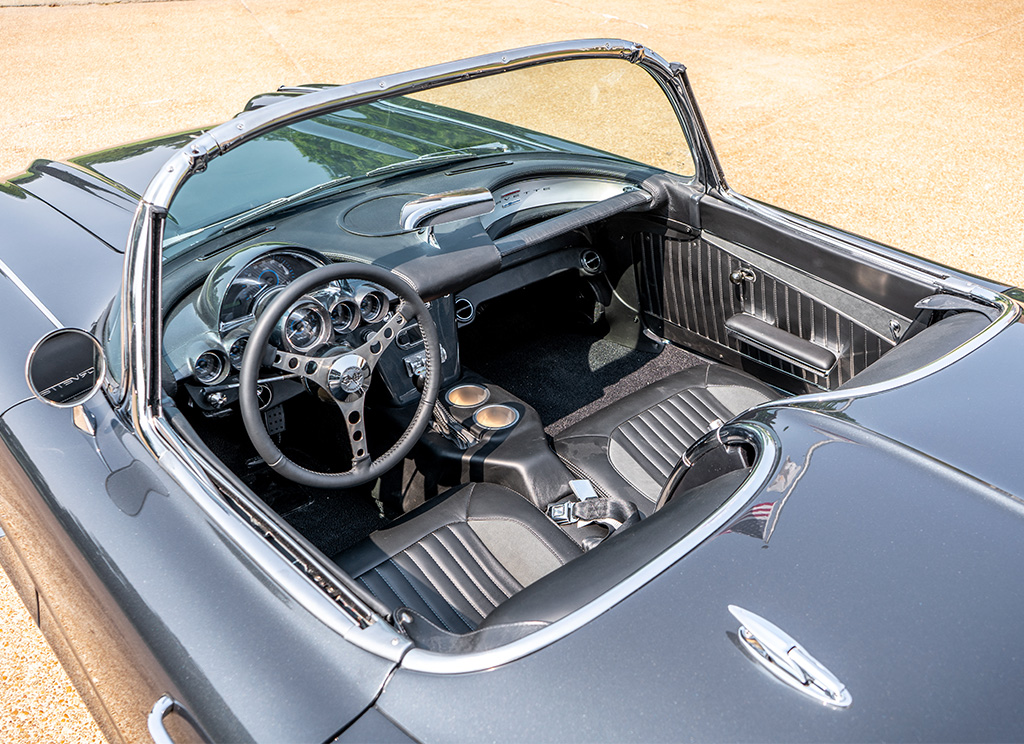 Update interior image of a 1962 C1 Corvette restomod.