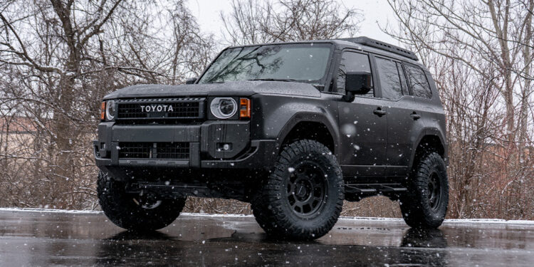 Custom 2025 Toyota Land Cruiser offroad build with matte ppf and a lift kit.