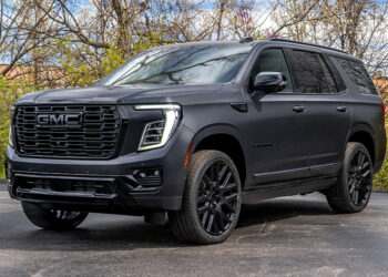 Custom 2025 GMC Yukon Denali with blackout trim and matte black paint protection film.
