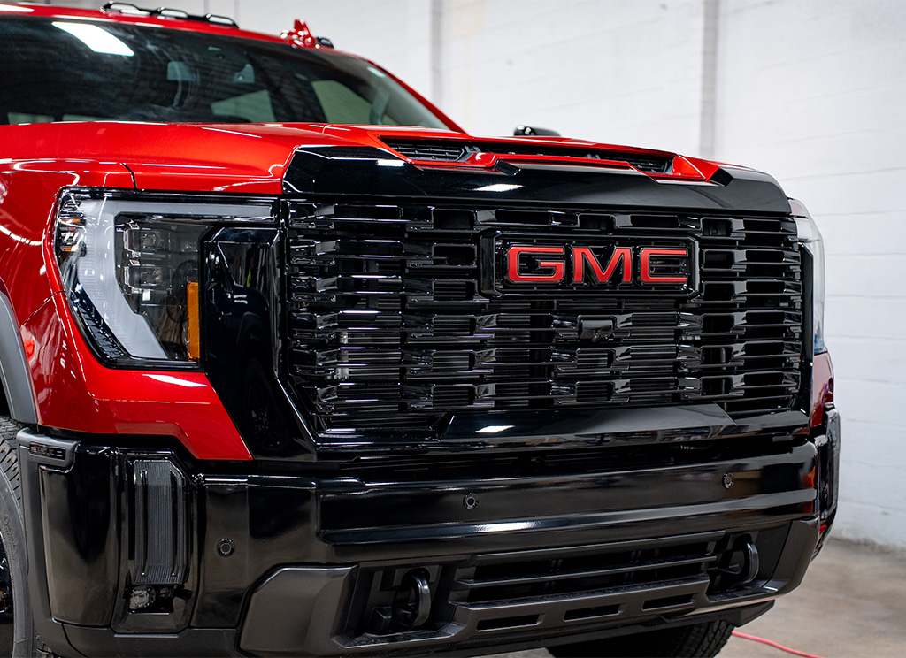 thumbnail image 2 of GMC Sierra Front & Rear Emblem Kit Chrome On Gloss Black (2019-2025 1500/2500/3500HD) 2 of 6