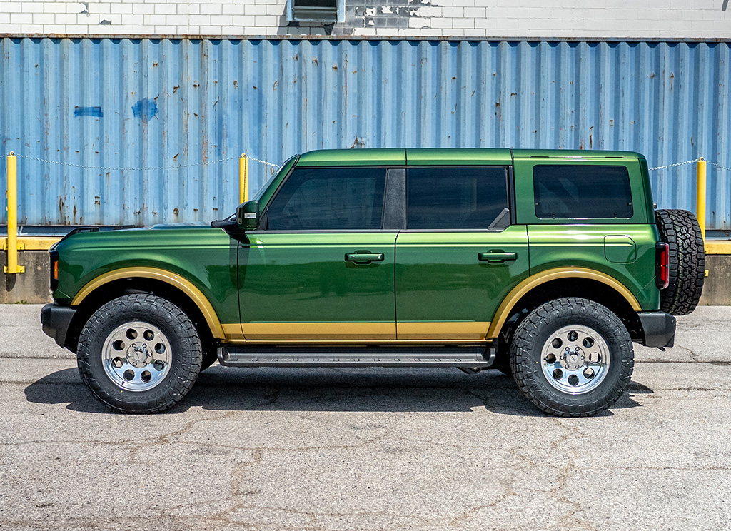 2025 Ford Bronco with accessories added to look like the Eddie Bauer edition.