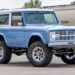Restored Brittany Blue 1971 Ford Bronco with modern upgrades.
