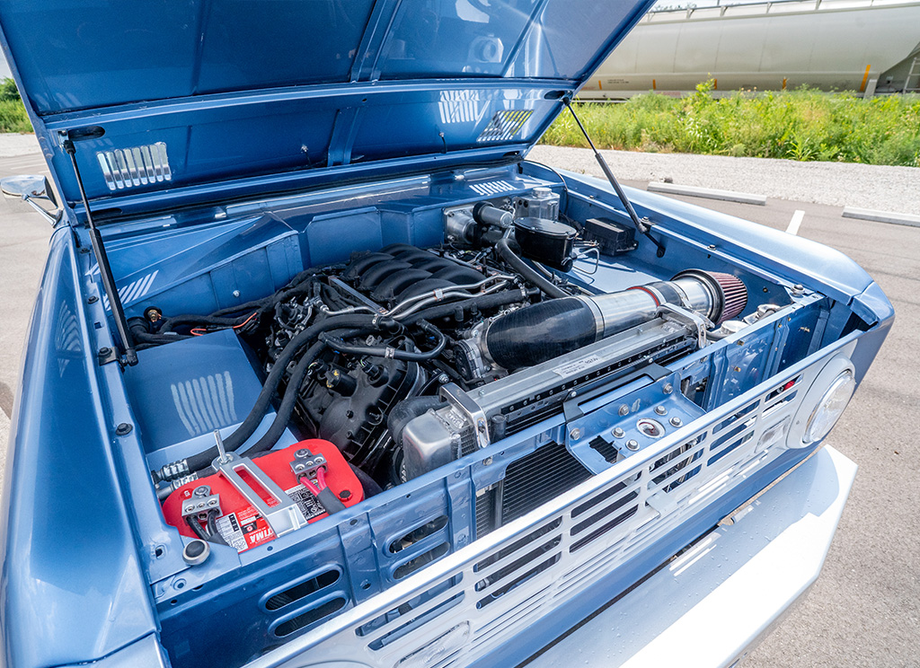 1971 Ford Bronco Restomod - Ford Racing 5.0 liter Coyote engine W/ 10R80 automatic transmission
