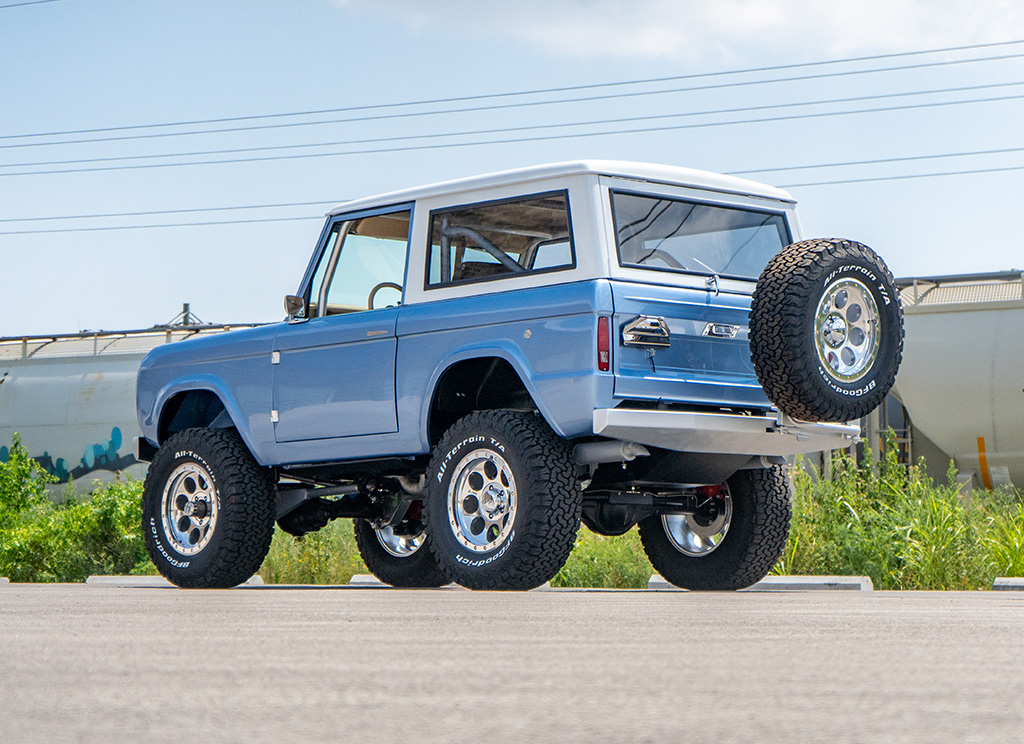 Restored 1971 Ford Bronco - rear view of the Brittany color