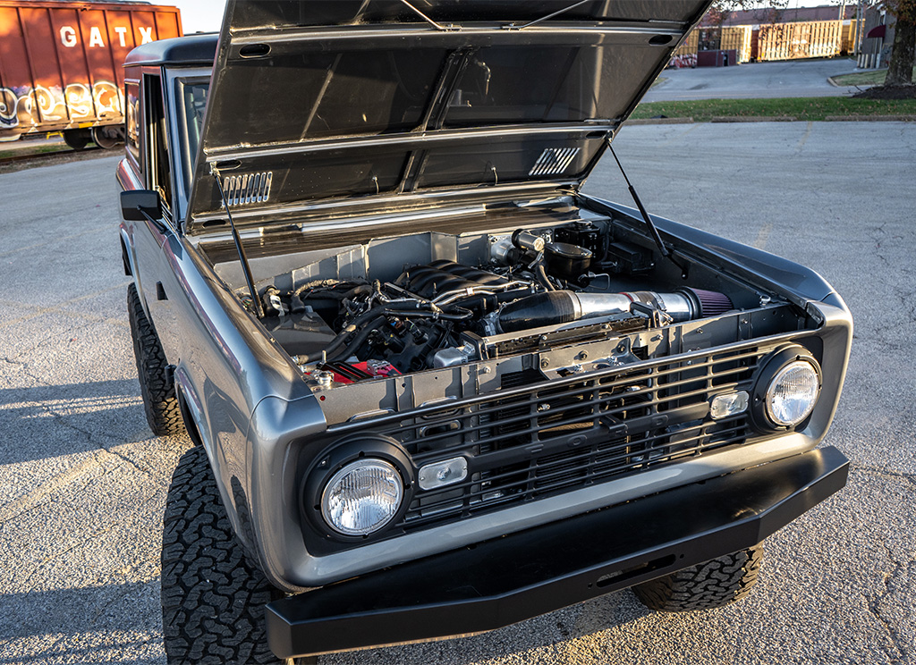 1972 Ford Bronco Restomod - Ford Racing 5.0 liter Coyote engine W/ 10R80 automatic transmission